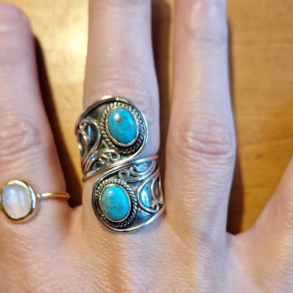 Turquoise Sterling Silver Statement Ring